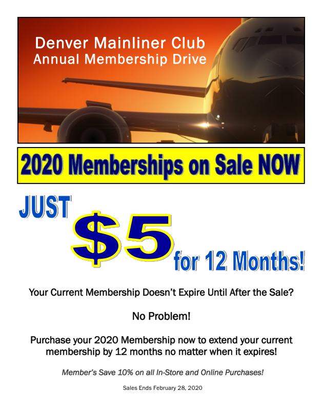 2020 Membership Sale Flyer