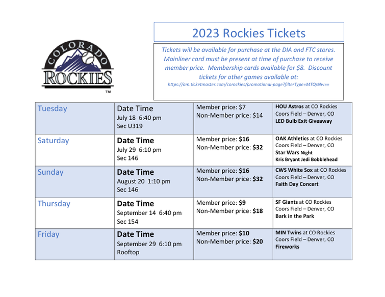 2023 Colorado Rockies Games (2)
