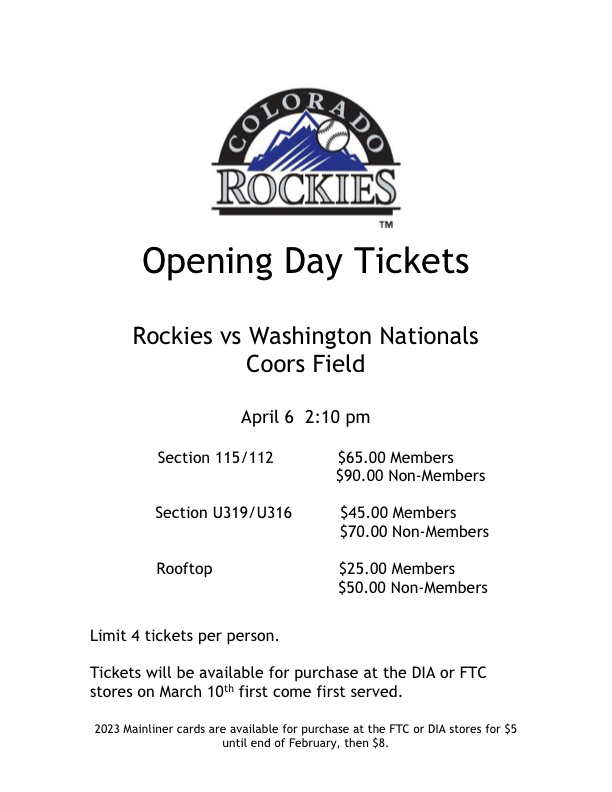 2023 Colorado Rockies Opening Day