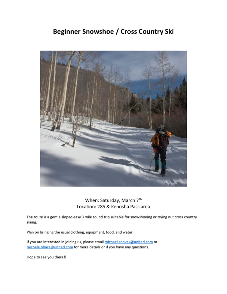Beginner Snowshoe Skiing 20200307