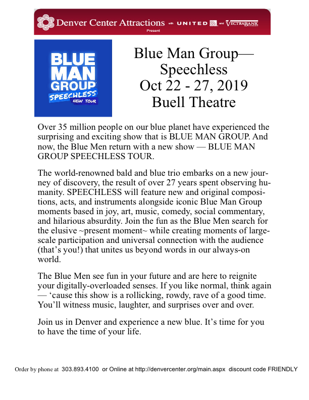 Blue Man Tour - Speechless -  2019