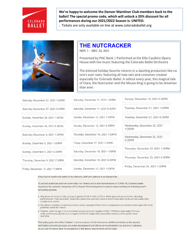 Colorado Ballet Nutcracker 2021