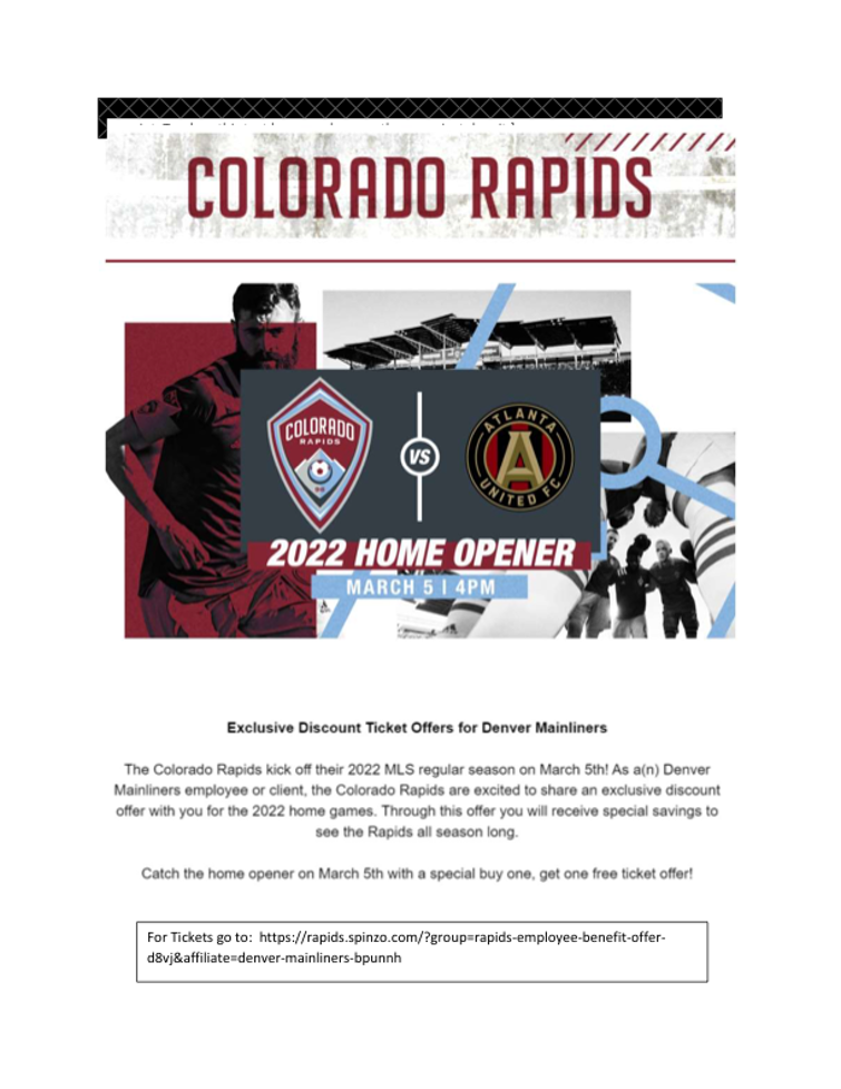 Colorado Rapids Home Opener 2022 copy