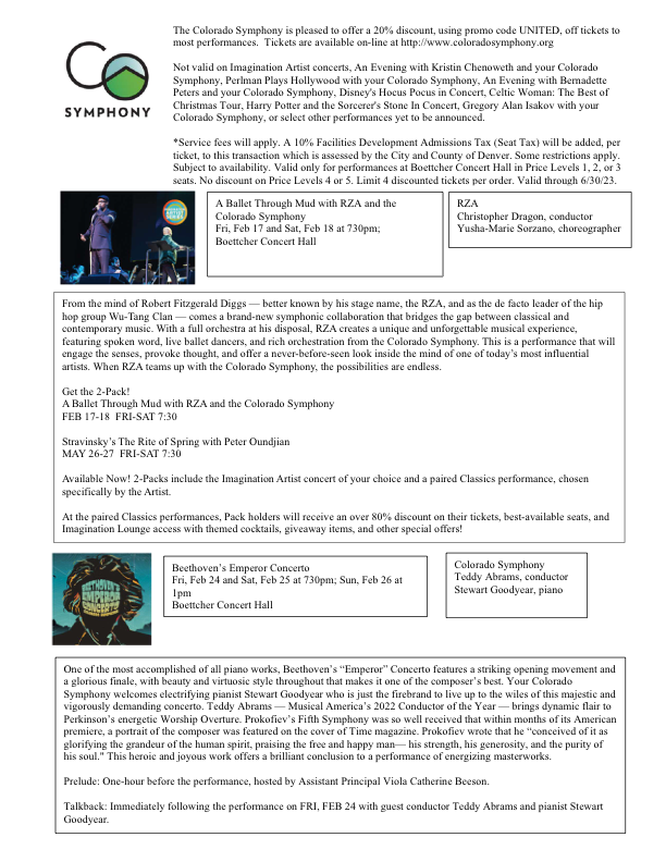 Colorado Symphony Jan and Feb 2023 - page 4