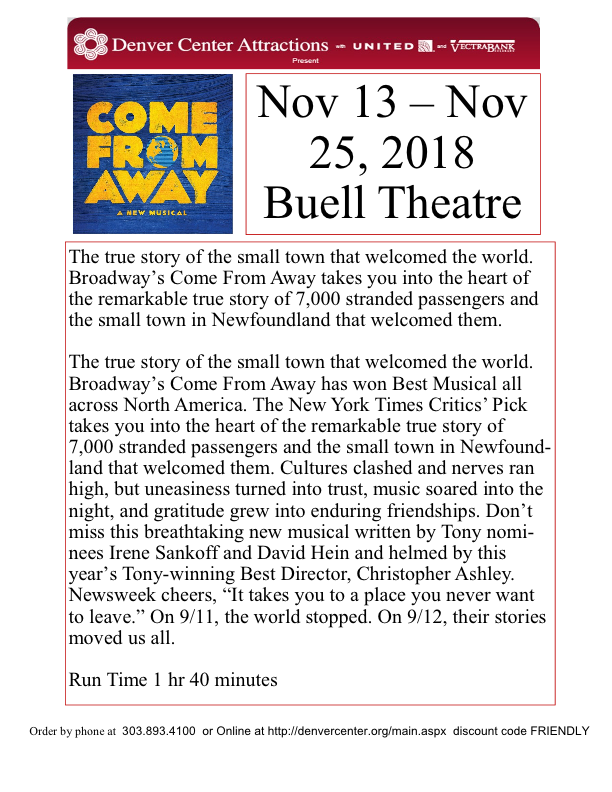 Come From Away 2018