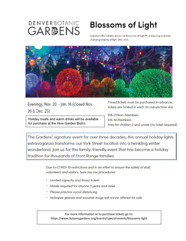 Denver Botanic Gardens - Blossoms of Light 2020