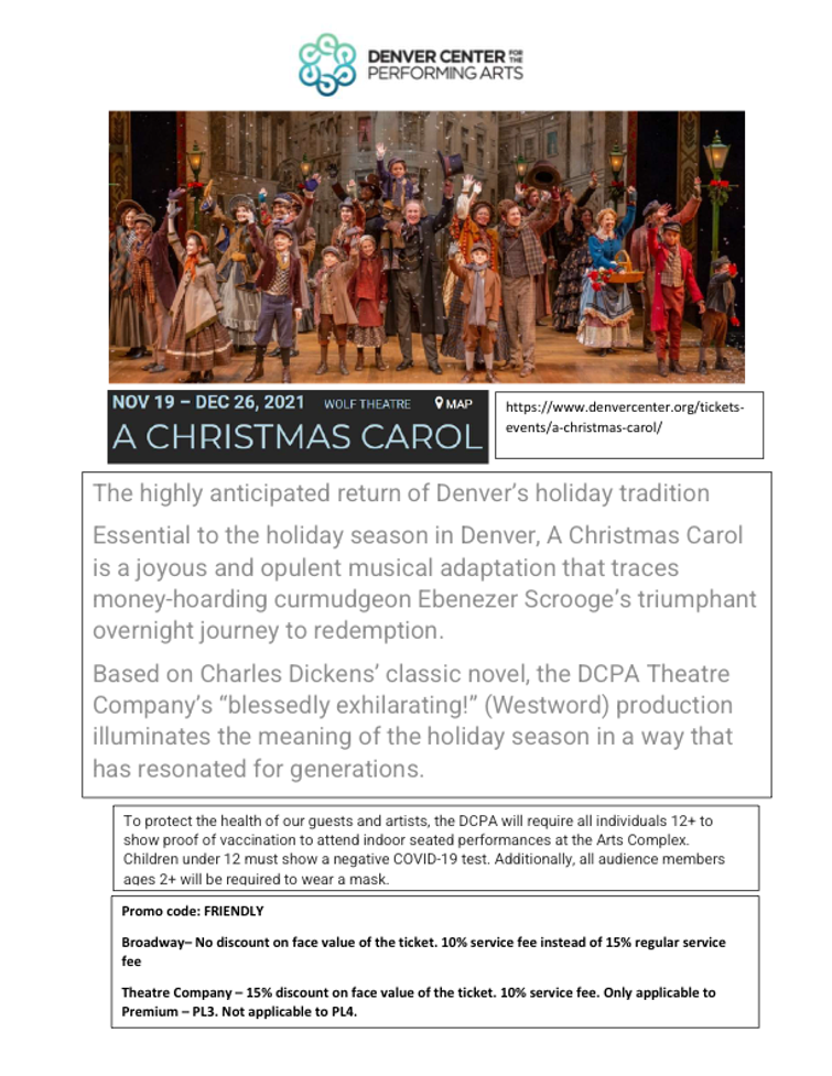 Denver Center - A Christmas Carol 2021