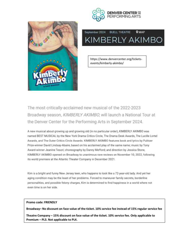 Denver Center - Kimberly Akimbo 2023
