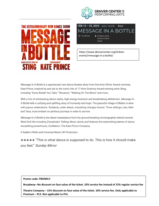 Denver Center - Message in a Bottle -2024