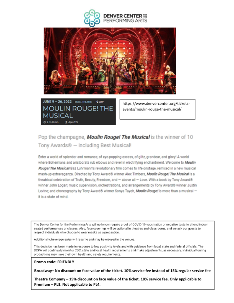 Denver Center - Moulin Rouge the Musical 2022
