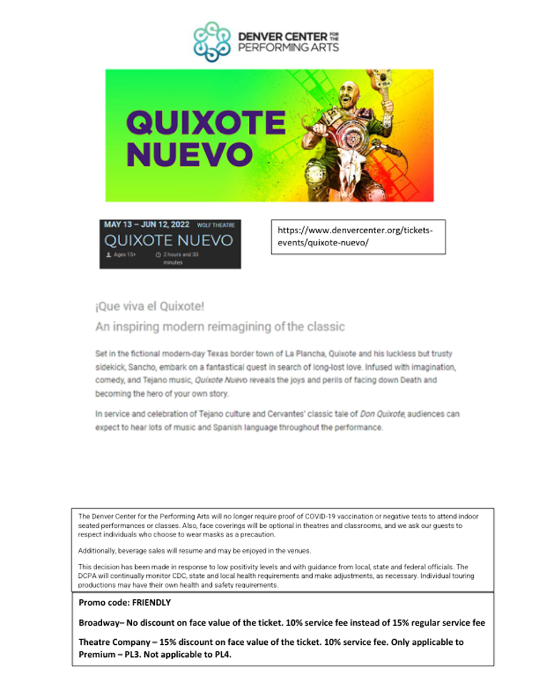 Denver Center - Quixote Nuevo - 2022