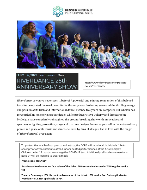 Denver Center - Riverdance - 2022