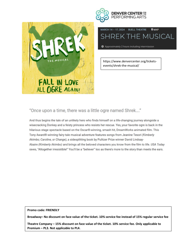 Denver Center - Shrek the Musical -2024