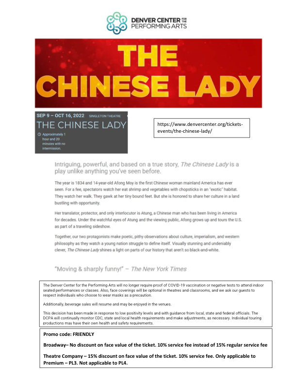 Denver Center - The Chinese Lady 2022