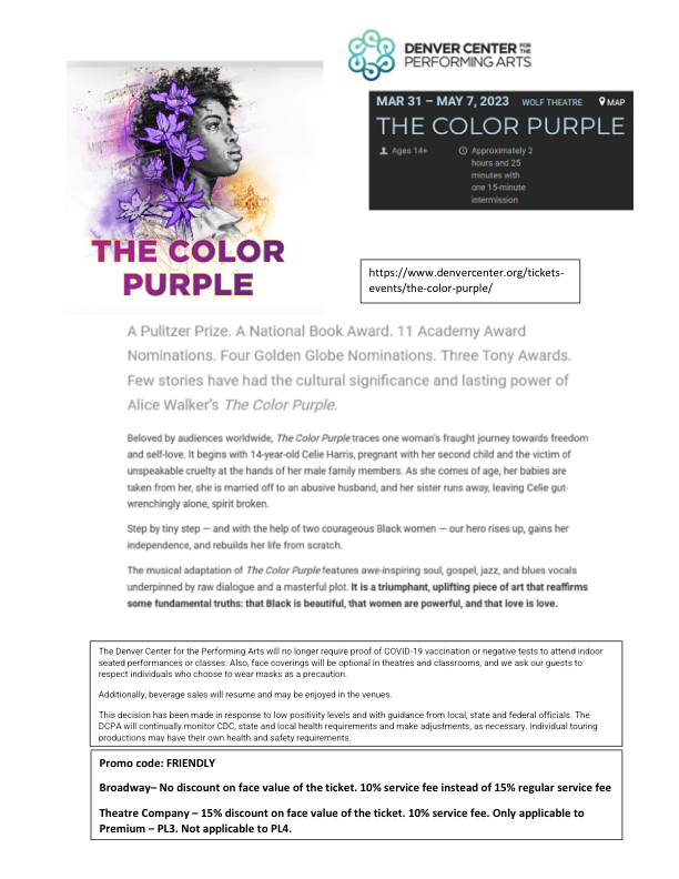 Denver Center - The Color Purple - 2023