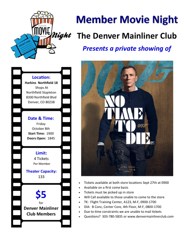 Member Movie Night No Time To Die