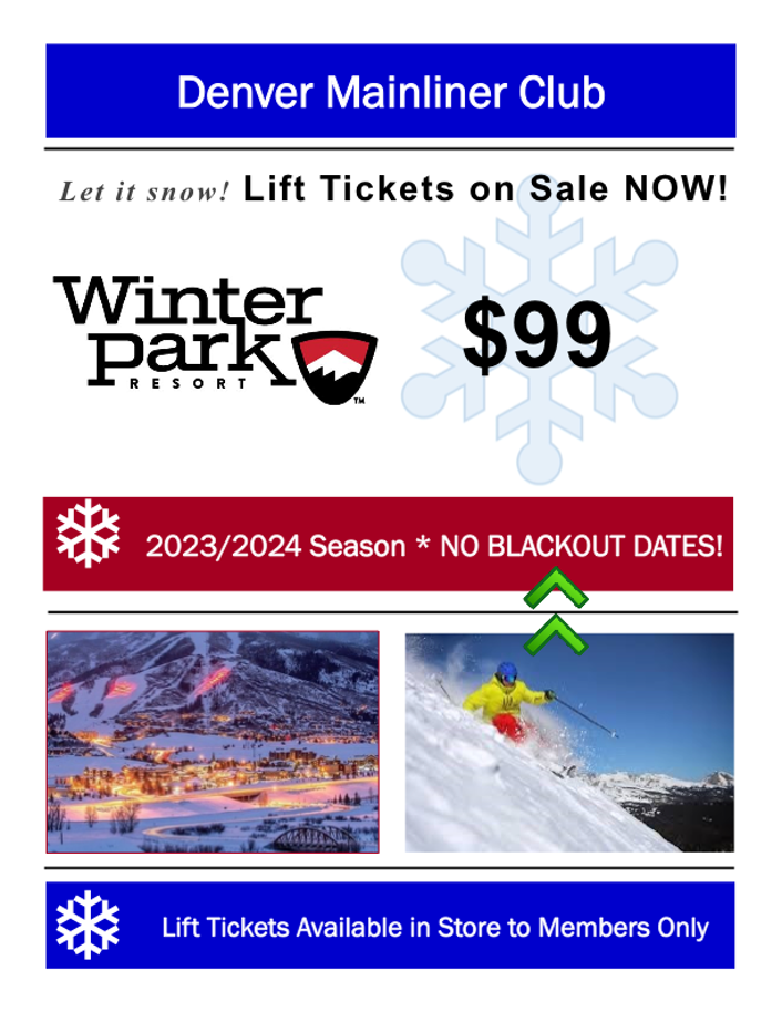 Winter Park Lift Ticket Flyer 2023